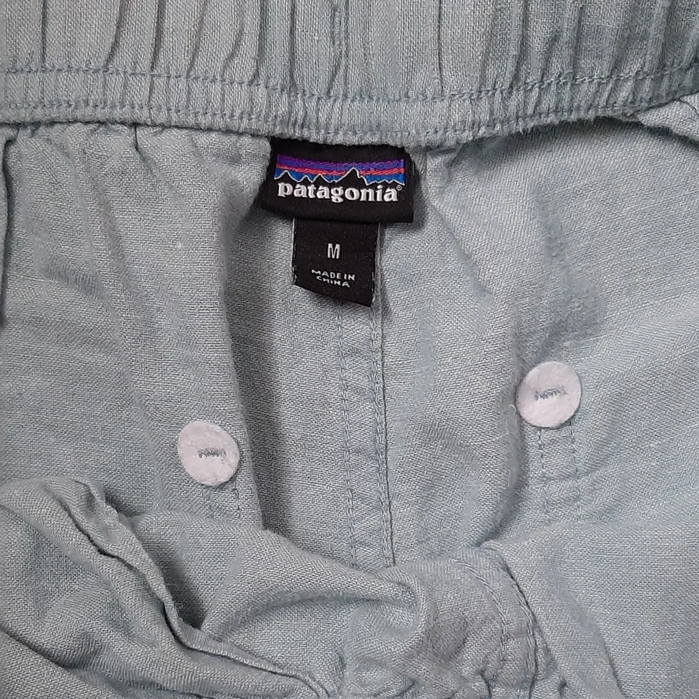 PATAGONIA GREEN-BLUE WOMEN'S ISLAND HEMP BEACH PANTS (M) - Picture 4 of 10